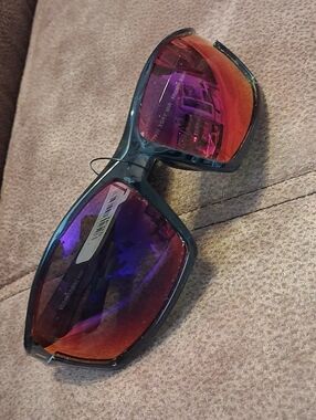 Foster Grant Ironman Premium Active Sport Sunglasses - Black Frame, Red Lenses